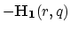 $ -\mathbf{H_1}(r,q)$