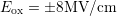 E   = 8MV  ∕cm
  ox  