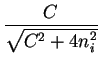 $\displaystyle {\frac{C}{\sqrt{C^2+4n_{i}^2}}}$