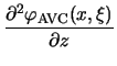 $\displaystyle {\frac{\partial ^{2}\varphi_{\mathrm{AVC}}(x, \xi)}{\partial z}}$
