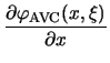 $\displaystyle {\frac{\partial \varphi_{\mathrm{AVC}}(x,\xi)}{\partial x}}$