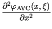 $\displaystyle {\frac{\partial ^{2}\varphi_{\mathrm{AVC}}(x, \xi)}{\partial x^{2}}}$