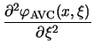 $\displaystyle {\frac{\partial ^{2}\varphi_{\mathrm{AVC}}(x, \xi)}{\partial \xi^{2}}}$