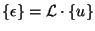 $ \{\epsilon\}={\cal L}\cdot\{u\}$