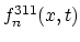 $ f_n^{311}(x,t)$