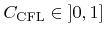 $ {C_\text{CFL}}\in\left]0,1\right]$