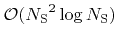 $ {\mathcal{O}}( {{N}_\text{S}}^2\log{{N}_\text{S}})$