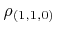 $ \rho_{\left(1,1,0\right)}$