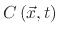 $ C\left(\vec{x},t\right)$