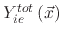 $ Y_{ie}^{tot}\left(\vec{x}\right)$