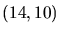 $(14,10)$