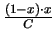 $ {\frac{\left(1-x\right)\cdot x}{C}}$