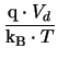 $\displaystyle {\frac{\mathrm{q}\cdot V_d}{\mathrm{k_{B}}\cdot T}}$