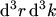 $ \mathrm{d}^3r \, \mathrm{d}^3k$