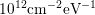 1012cm −2eV− 1   