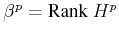 $ \beta^p = \textnormal{Rank} H^p$