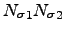 $ {{N_{\mathrm{\sigma}}}}_1{{N_{\mathrm{\sigma}}}}_2$