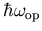 $\hbar\omega_{\mathrm{op}}$