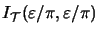 $\displaystyle I_{\mathcal{T}}({\varepsilon}/{\pi},{\varepsilon}/{\pi})$