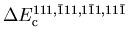 $\Delta E_{\mathrm{c}}^{111,\bar{1}11,1\bar{1}1,11\bar{1}}$