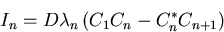 \begin{displaymath}
I_n=D\lambda_n\left(C_1C_n - C_n^*C_{n+1}\right)
\end{displaymath}