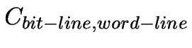 $C_{bit-line,word-line}$