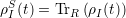  S
ρI(t) = TrR (ρI(t))
