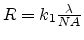 $ R = k_1\frac{\lambda}{NA}$