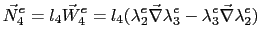 $\displaystyle \vec{N}^e_4 = l_4\vec{W}_4^e = l_4(\lambda^e_2\vec{\nabla}\lambda^e_3 - \lambda^e_3\vec{\nabla}\lambda^e_2)$