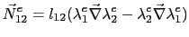 $\displaystyle \vec{N}^e_{12} = l_{12}(\lambda^e_1\vec{\nabla}\lambda^e_2 - \lambda^e_2\vec{\nabla}\lambda^e_1)$