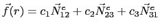 $\displaystyle \vec{f}(r) = c_1\vec{N}^e_{12} + c_2\vec{N}^e_{23} + c_3\vec{N}^e_{31}$