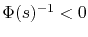 $ \Phi(s)^{-1}<0$