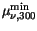 $\mu^{\mathrm{min}}_{\nu,300}$