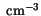 $\mathrm{ cm^{-3}}$