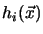 $\displaystyle h_i(\vec{x})$