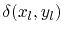 $ \delta(x_{l},y_{l})$