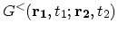 $ G^<({\bf r_1},t_1;{\bf
r_2},t_2)$