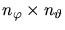 $n_\varphi \times n_\vartheta$