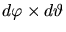 $d\varphi \times d\vartheta$