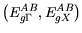 $\displaystyle \big(E_{g \Gamma}^{AB}, E_{g X}^{AB} \big)$