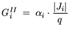 $\displaystyle G_i^{II} = \alpha_{i} \cdot \frac{\vert J_i\vert}{q}$