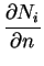 $\displaystyle {\frac{\partial N_i}{\partial n}}$