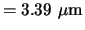 $\displaystyle = \ensuremath{\mathrm{3.39~\mu m}}$