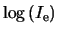 $\log\left(\ensuremath{I_{\mathrm{e}}}\right)$