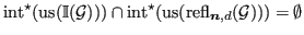 $ \operatorname{int}^\star ({\operatorname{us}}({\mathbb{I}}({\mathcal{G}}))) \c...
...{\operatorname{us}}(\operatorname{refl}_{\bm{n},d}({\mathcal{G}}))) = \emptyset$