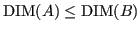 $ {\operatorname{DIM}}(A) \leq {\operatorname{DIM}}(B)$