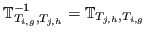 $ {\mathbb{T}}_{T_{i,g}, T_{j,h}}^{-1} = {\mathbb{T}}_{T_{j,h}, T_{i,g}}$