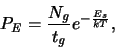 \begin{displaymath}
\ensuremath{P_{\mathit{E}}}\xspace = \frac{\ensuremath{N_{\m...
...space }{e^{-\frac{\ensuremath{E_{\mathit{s}}}\xspace }{kT}}},
\end{displaymath}