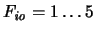 $\ensuremath{F_{\mathit{io}}}\xspace =1\ldots5$