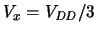 $V_x = \ensuremath{V_{\mathit{DD}}}\xspace /3$